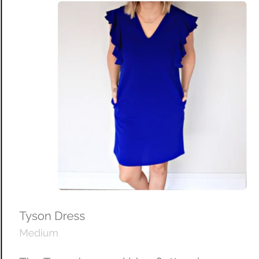 Royal Blue Flutter Dress Size Medium